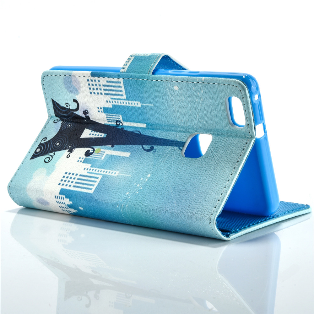 Huawei P9 lite case wallet leather case printed