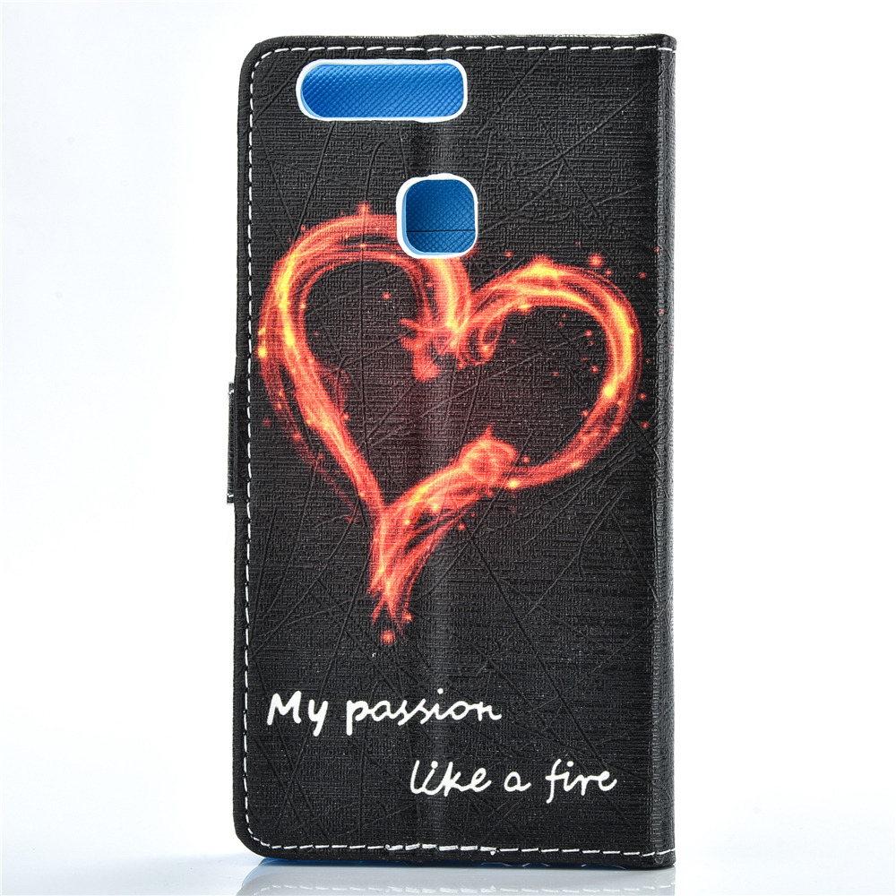 Huawei P9 case wallet leather case printed
