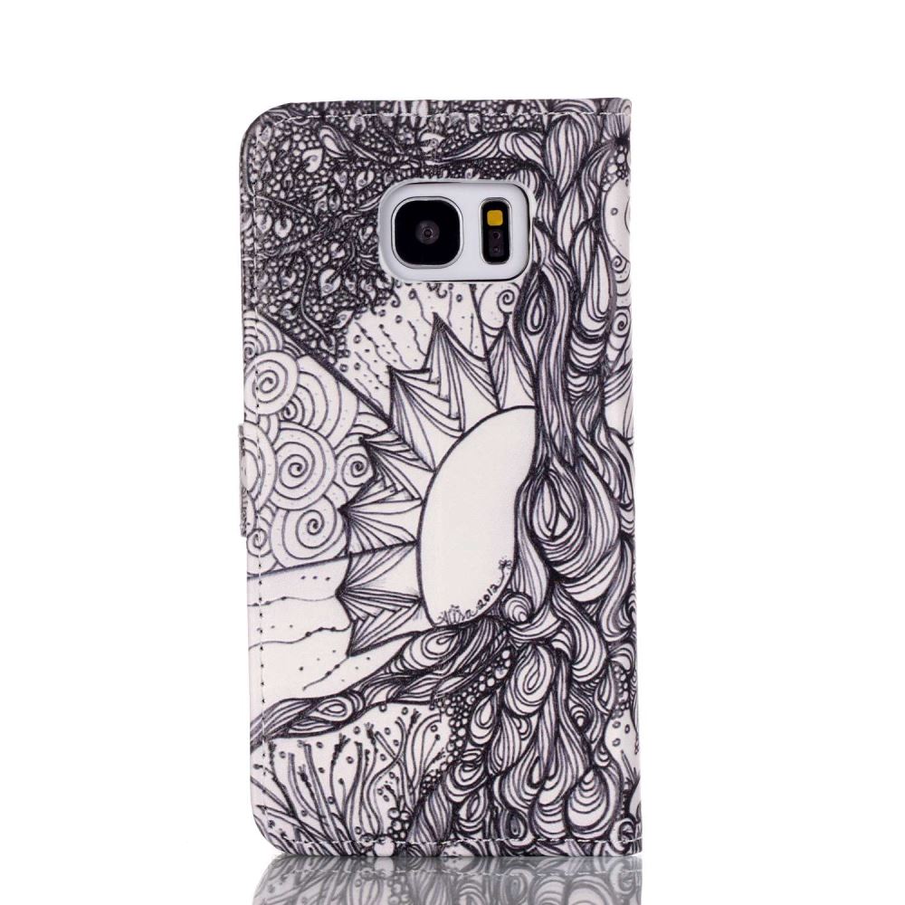 Galaxy S7 Edge case wallet leather case printed