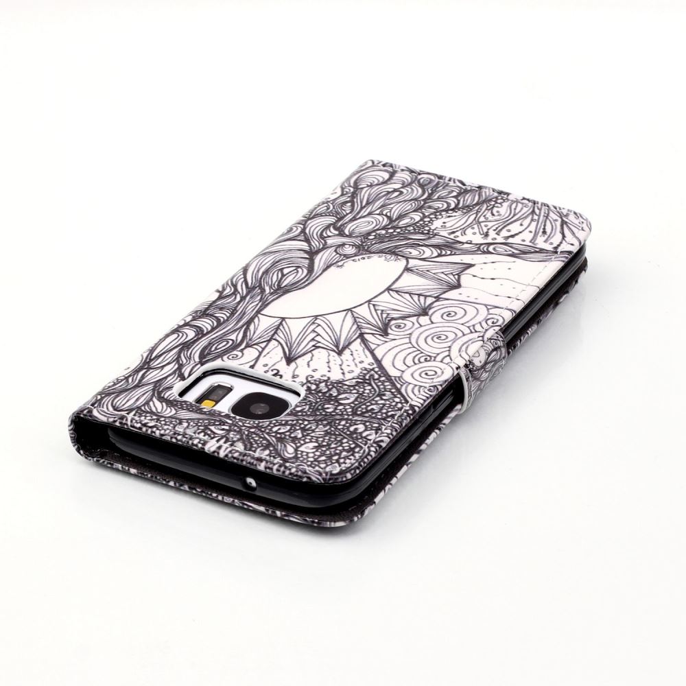 Galaxy S7 Edge case wallet leather case printed