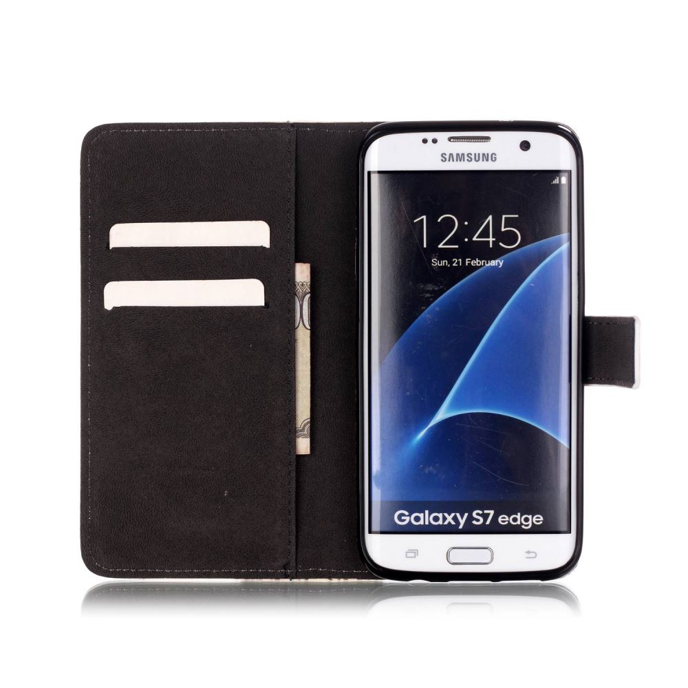 Galaxy S7 Edge case wallet leather case printed