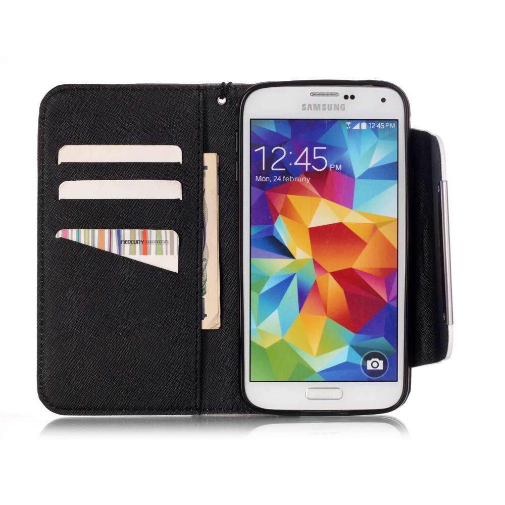 Galaxy S5 case wallet leather case printed