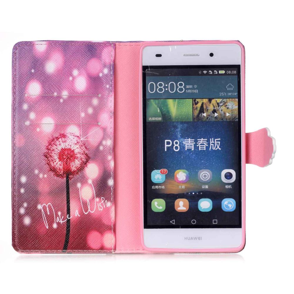 Huawe P8 LITE case wallet leather case printed