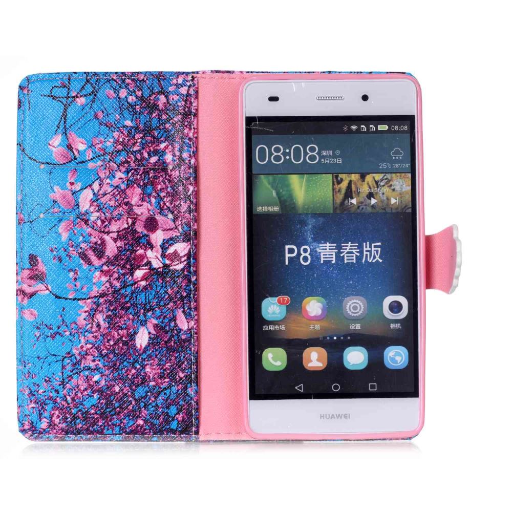 Huawe P8 LITE case wallet leather case printed
