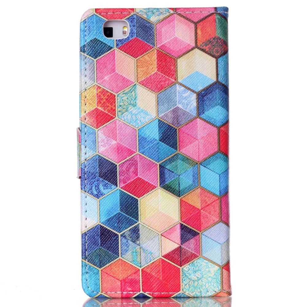 Huawe P8 LITE case wallet leather case printed