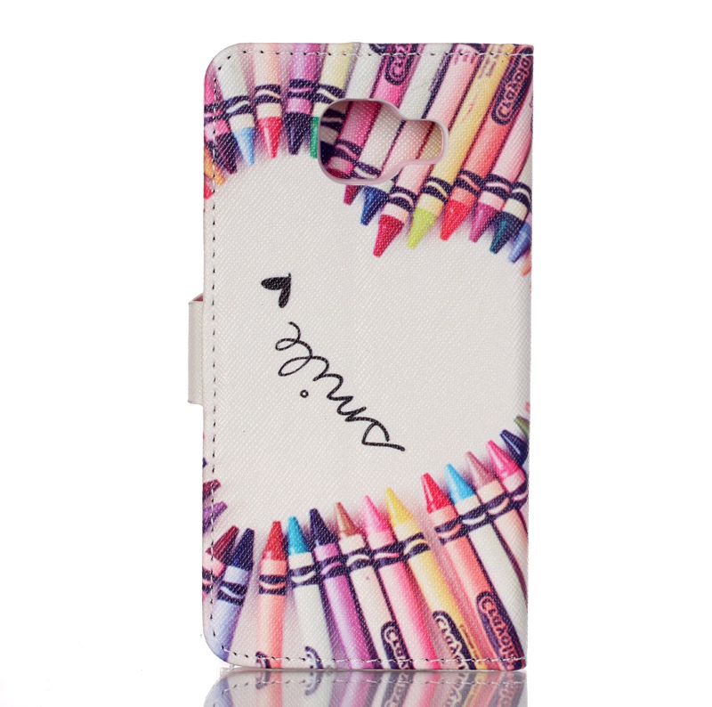 Galaxy A3 2016 case wallet leather case printed