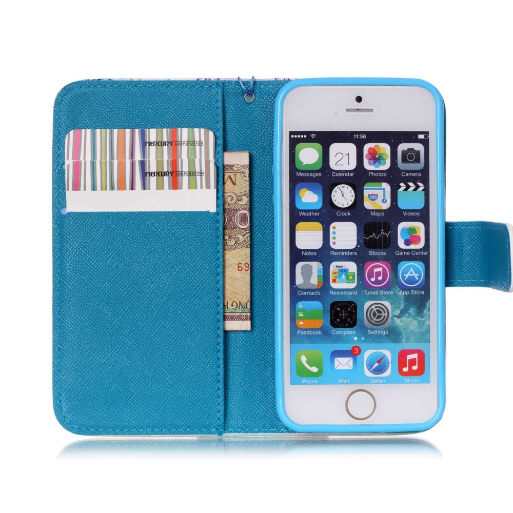 iPhone 5 5s SE case wallet leather case printed iPhone 5 5s SE case wallet leather case printed