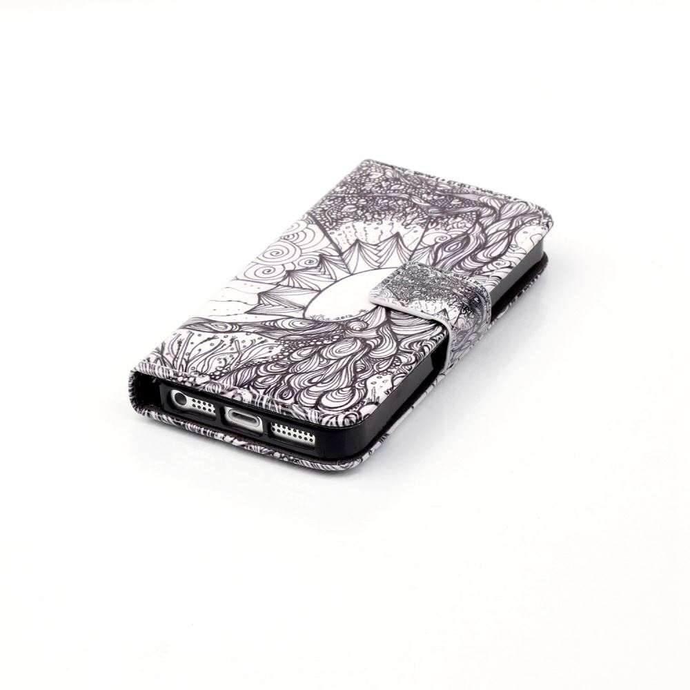 iPhone 5 5s SE case wallet leather case printed