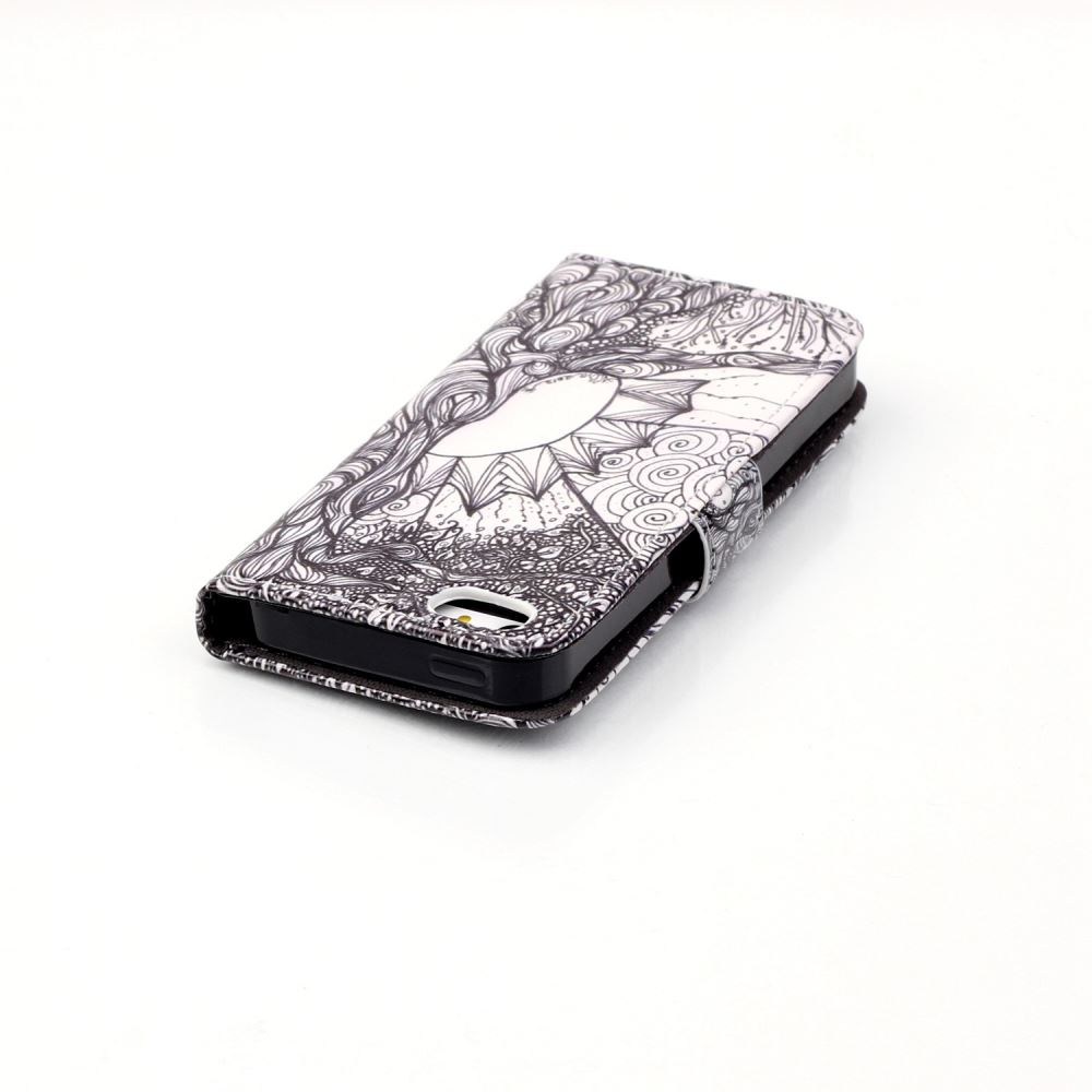 iPhone 5 5s SE case wallet leather case printed