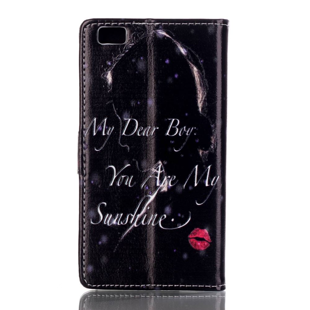 Huawe P8 LITE case wallet leather case printed