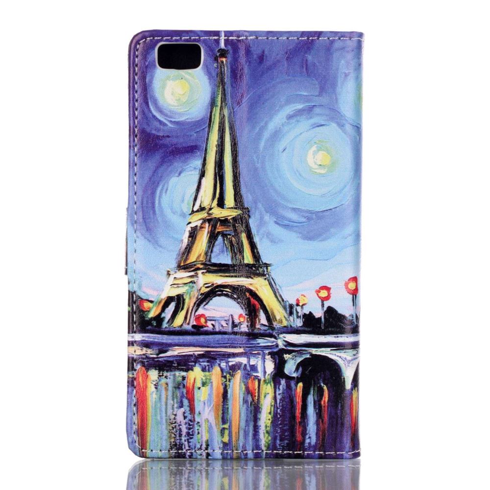 Huawei P8 LITE case wallet leather case printed