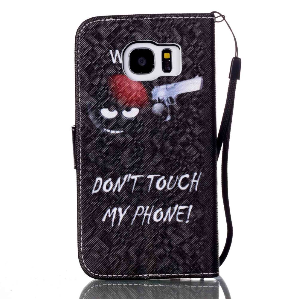 Galaxy S7 case wallet leather case printed