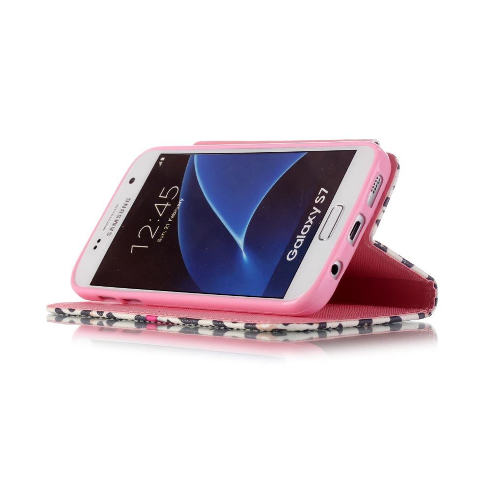 Galaxy S7 case wallet leather case printed