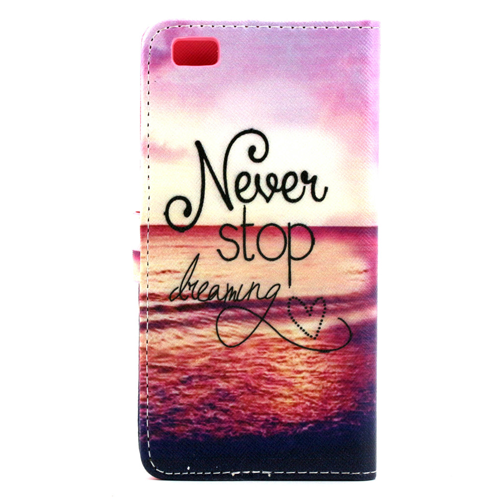 Huawei P8 case wallet leather case printed