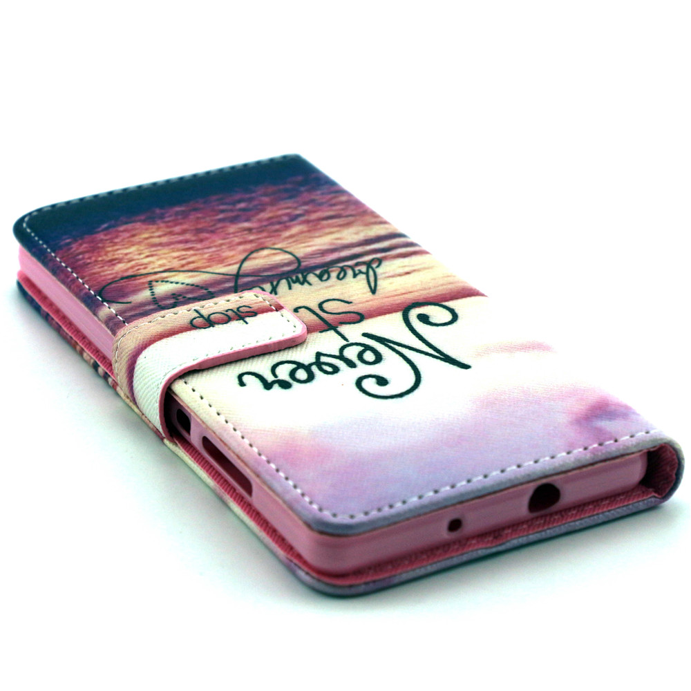 Huawei P8 case wallet leather case printed