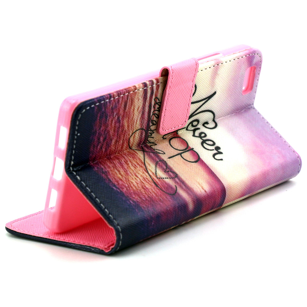 Huawei P8 case wallet leather case printed