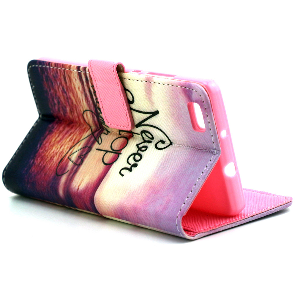 Huawei P8 case wallet leather case printed