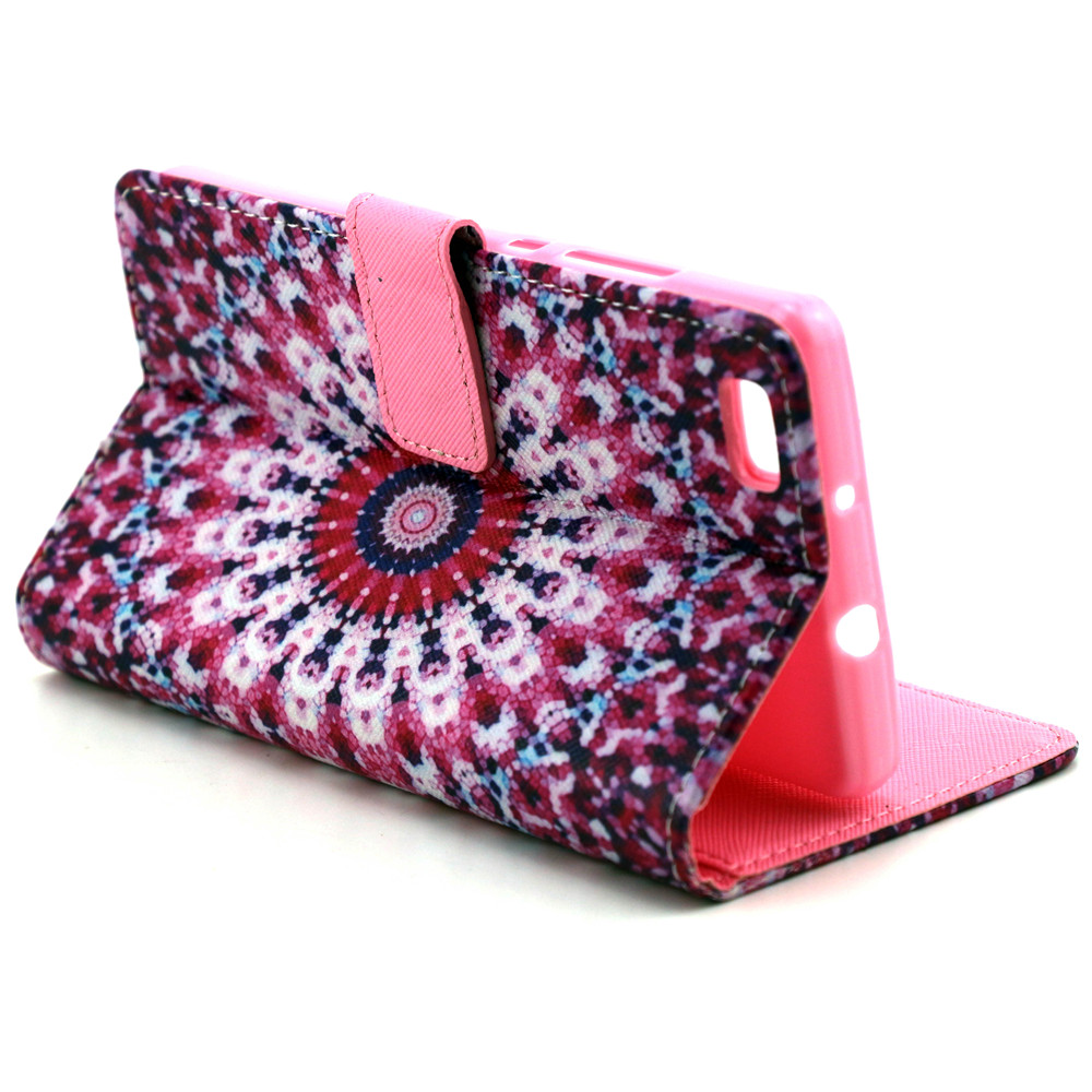 Huawe P8 case wallet leather case printed