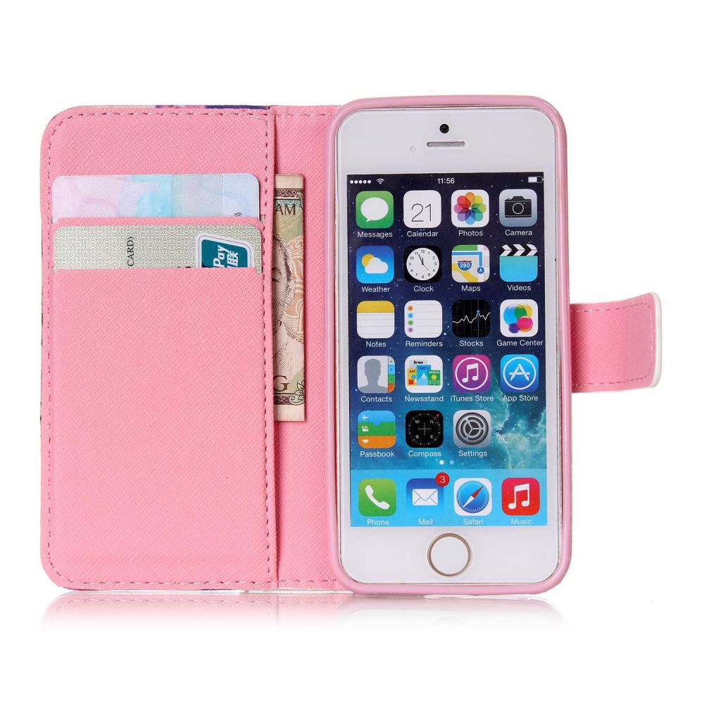 iPhone 5 5s SE case wallet leather case printed iPhone 5 5s SE case wallet leather case printed