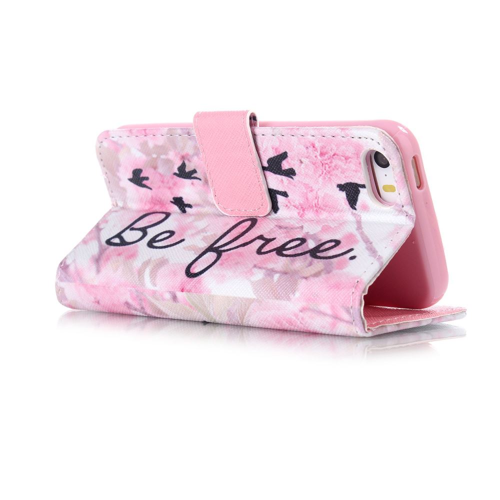 iPhone 5 5s SE case wallet leather case printed