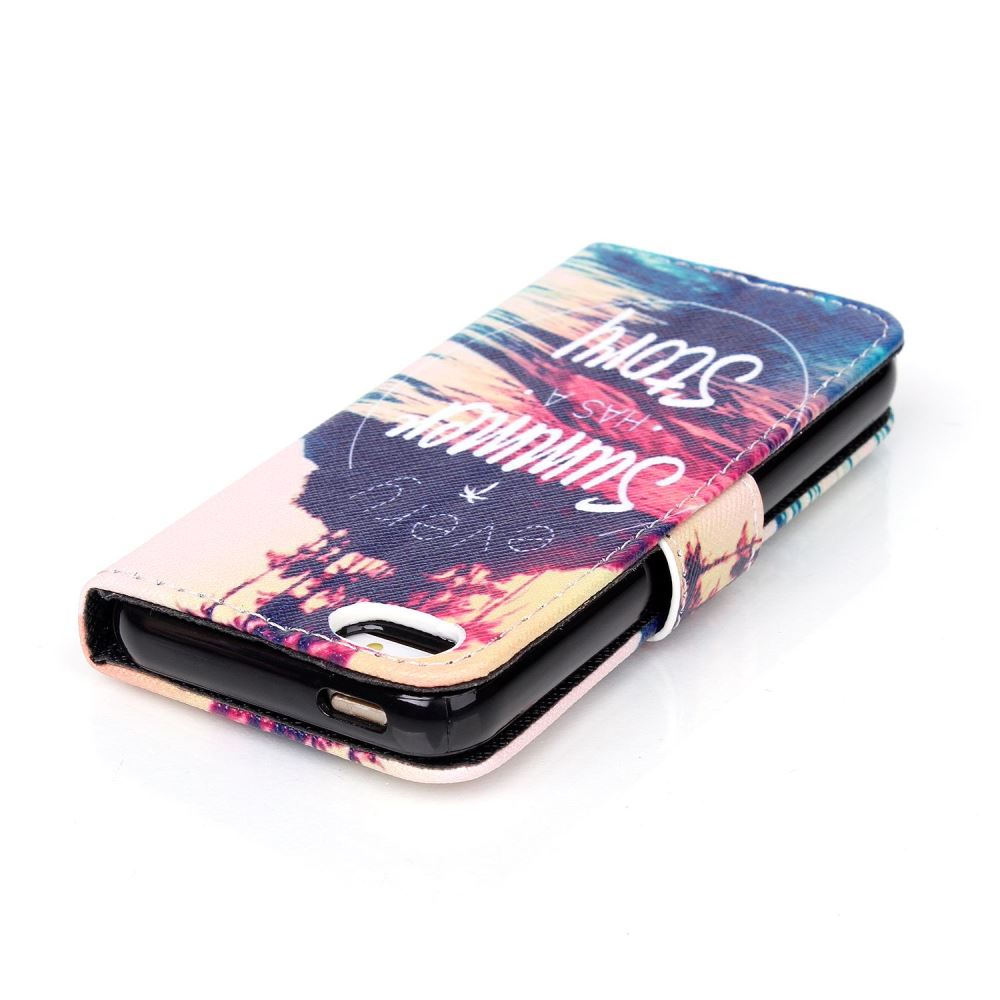 iPhone 5 5s SE case wallet leather case printed