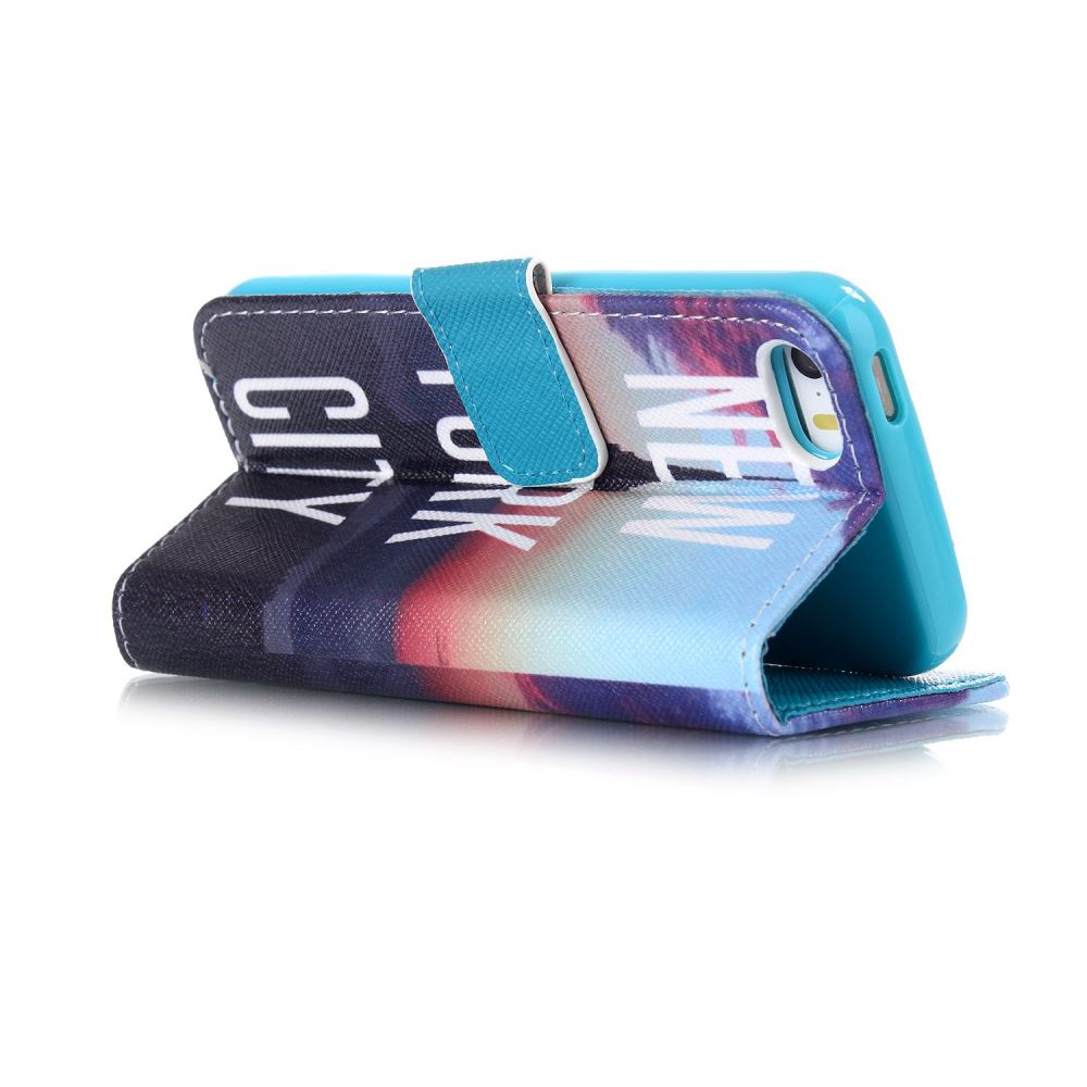 iPhone 5 5s SE case wallet leather case printed