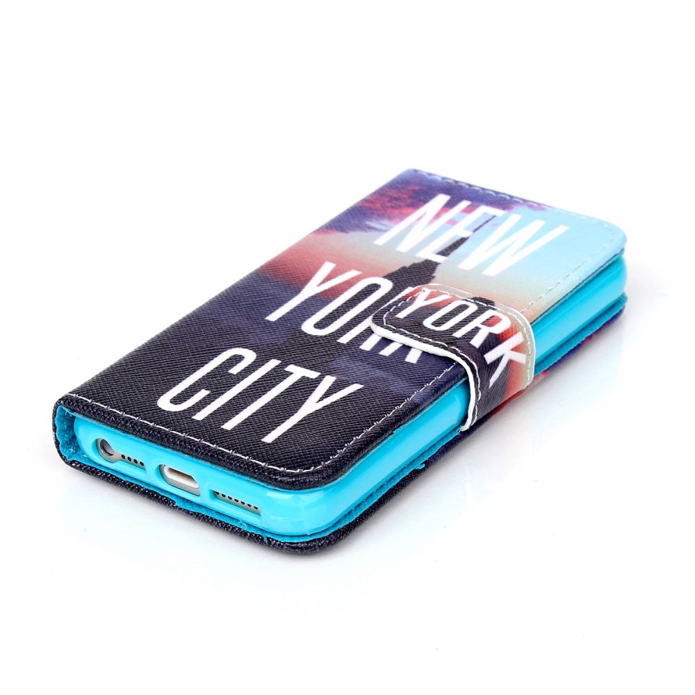 iPhone 5 5s SE case wallet leather case printed