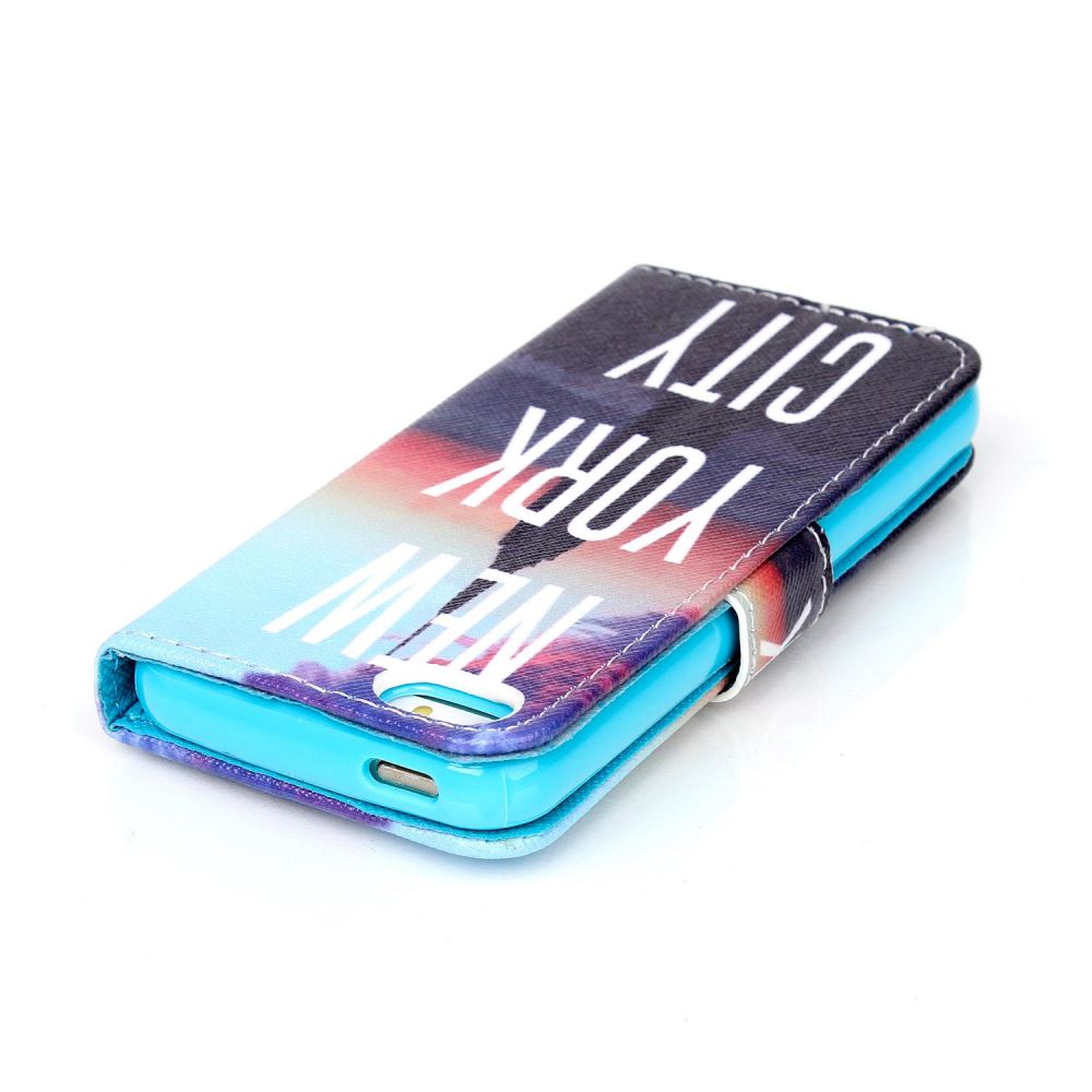 iPhone 5 5s SE case wallet leather case printed