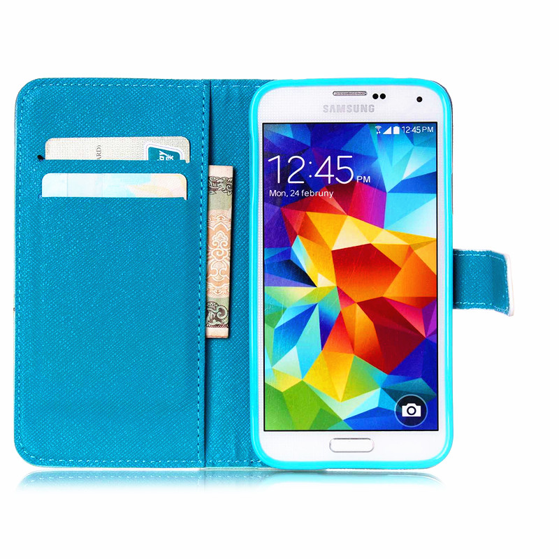 Galaxy S5 case wallet leather case printed