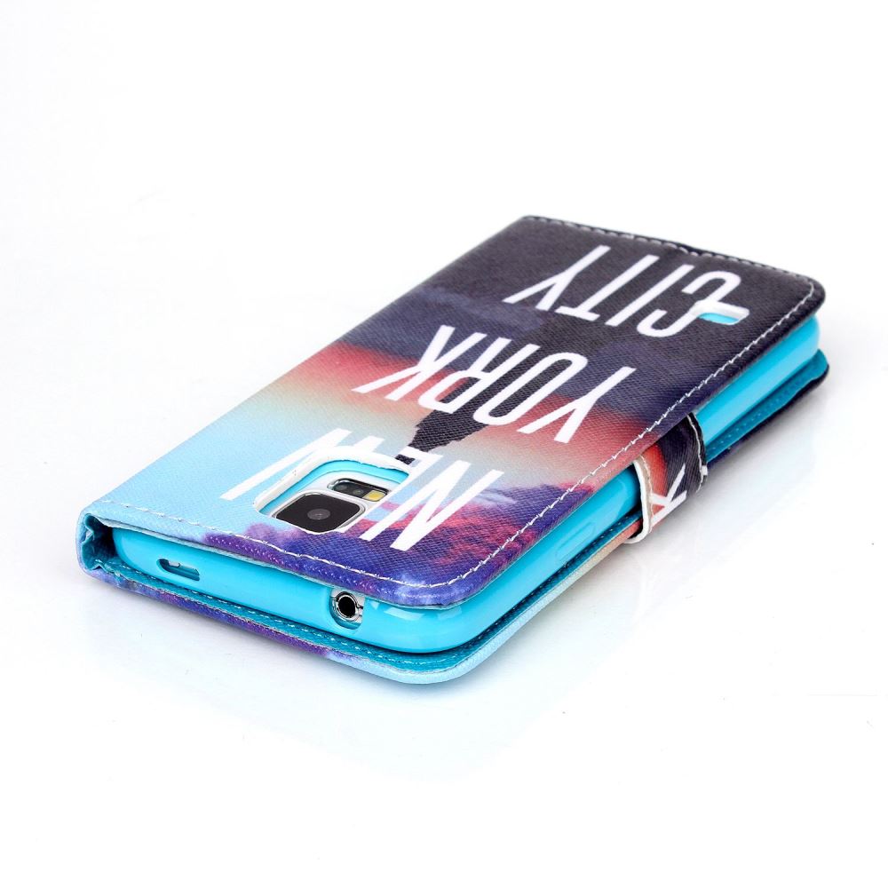 Galaxy S5 case wallet leather case printed