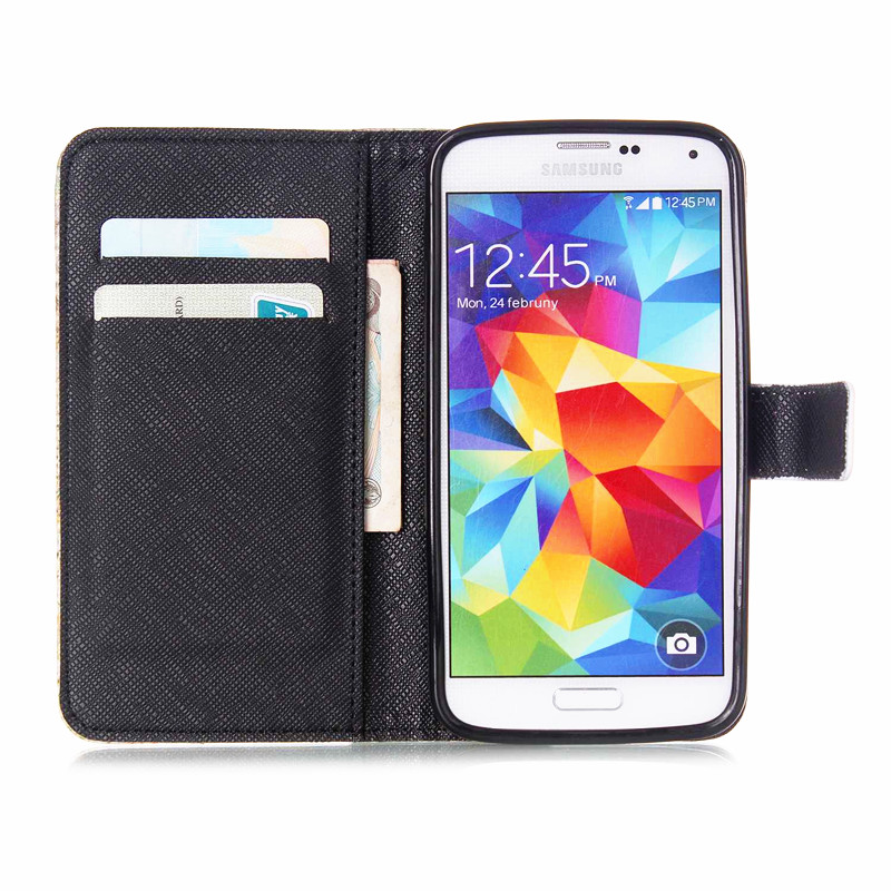Galaxy S5 case wallet leather case printed