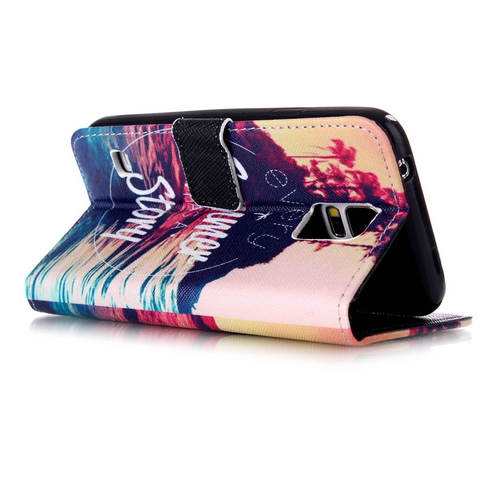 Galaxy S5 case wallet leather case printed