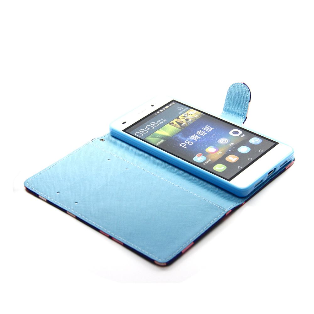 Huawei P8 LITE case wallet leather case printed