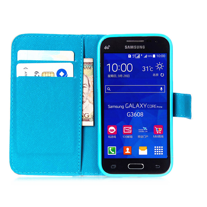 Galaxy Core Prime case wallet leather case printed Galaxy Core Prime case wallet leather case printed