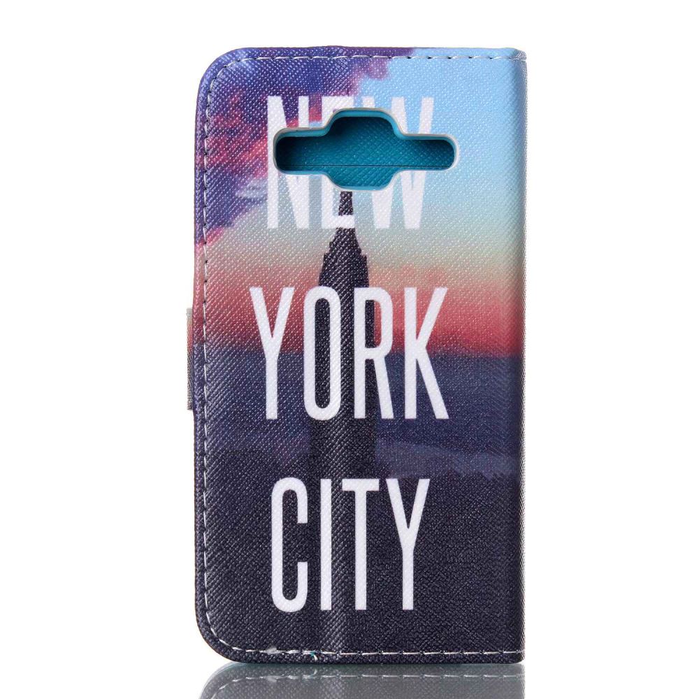 Galaxy Core Prime case wallet leather case printed
