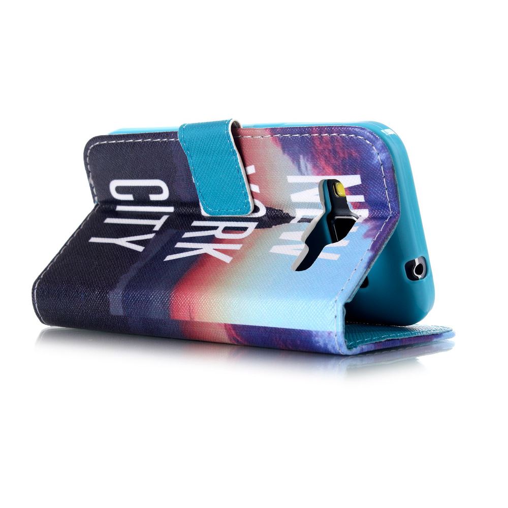 Galaxy Core Prime case wallet leather case printed