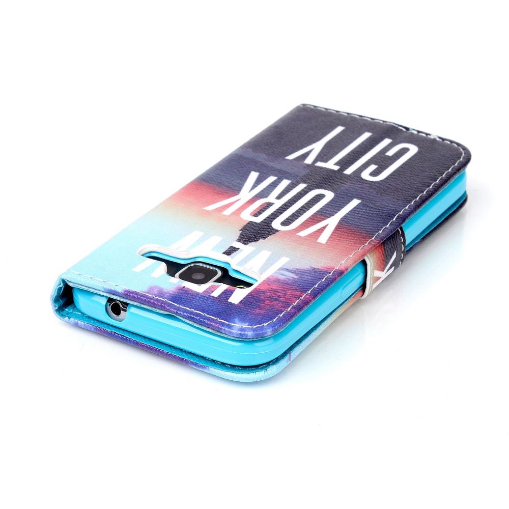 Galaxy Core Prime case wallet leather case printed