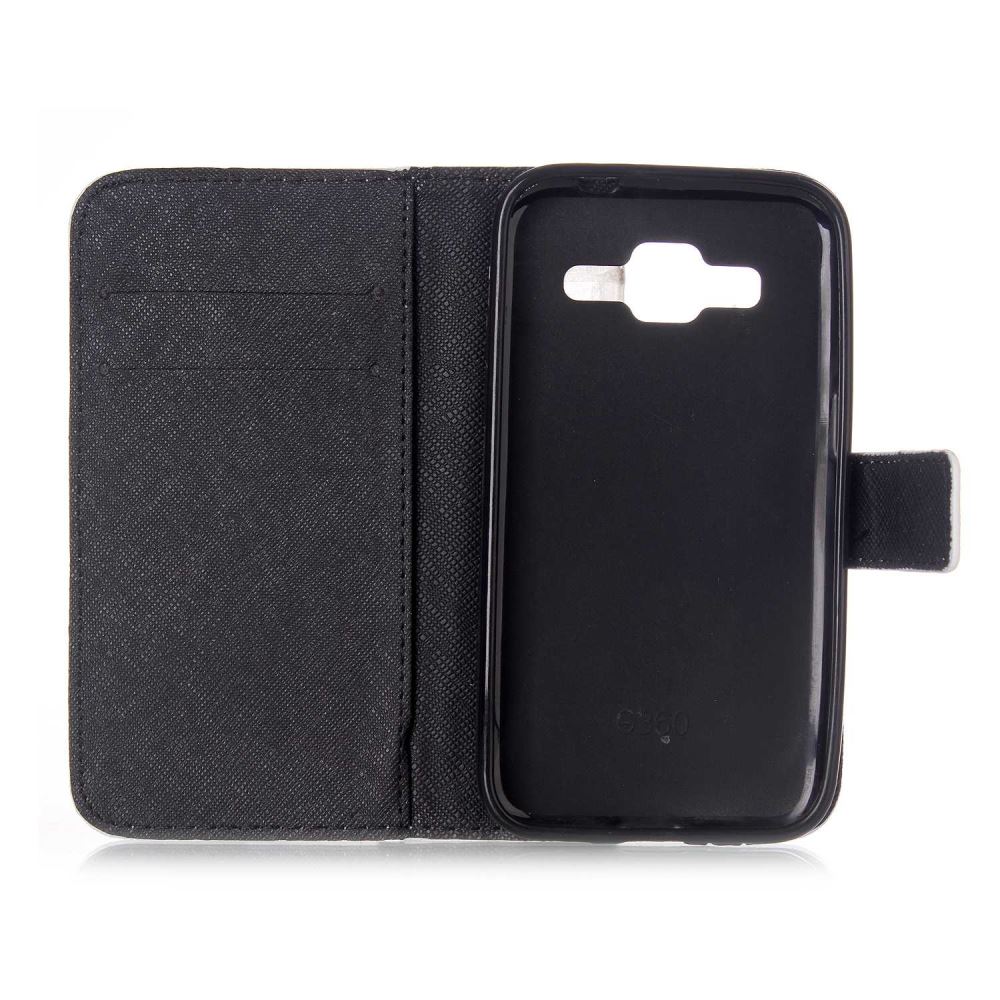 Galaxy Core Prime case wallet leather case printed