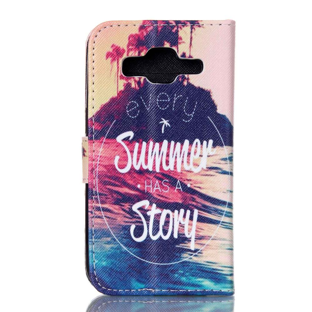 Galaxy Core Prime case wallet leather case printed