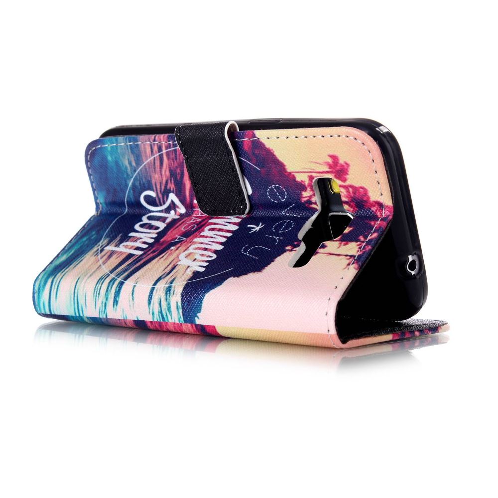 Galaxy Core Prime case wallet leather case printed