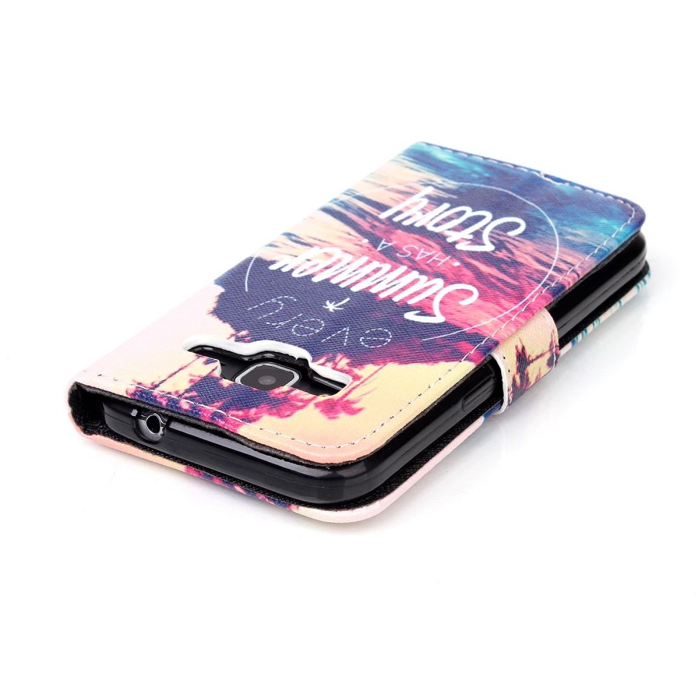 Galaxy Core Prime case wallet leather case printed