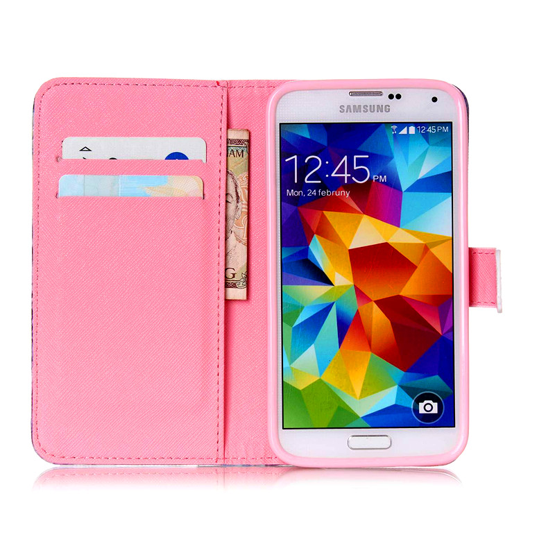 Galaxy S5 case wallet leather case printed