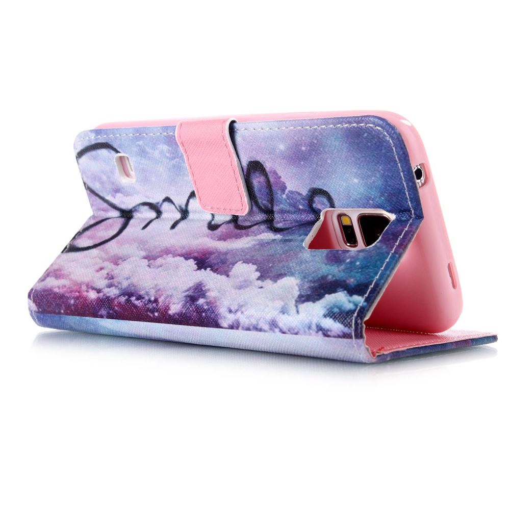 Galaxy S5 case wallet leather case printed