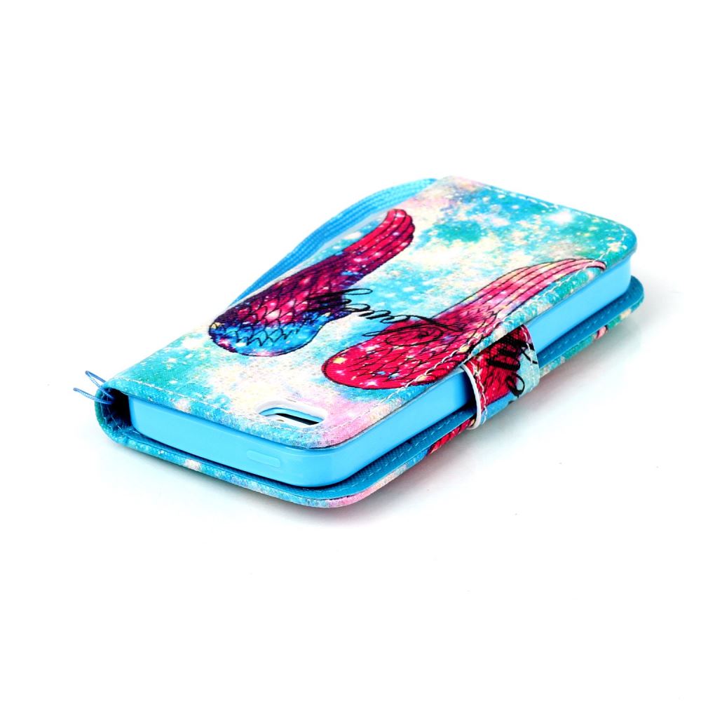 iPhone 5 5s SE case wallet leather case printed