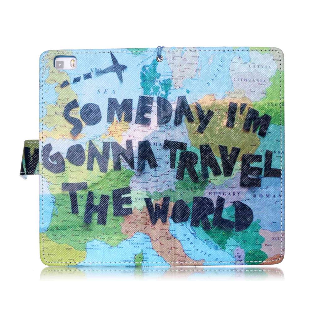Huawei P8 LITE case wallet leather case printed