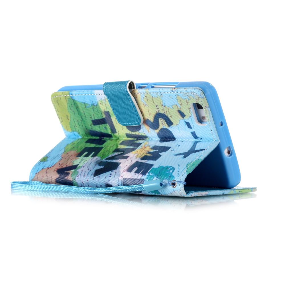 Huawei P8 LITE case wallet leather case printed