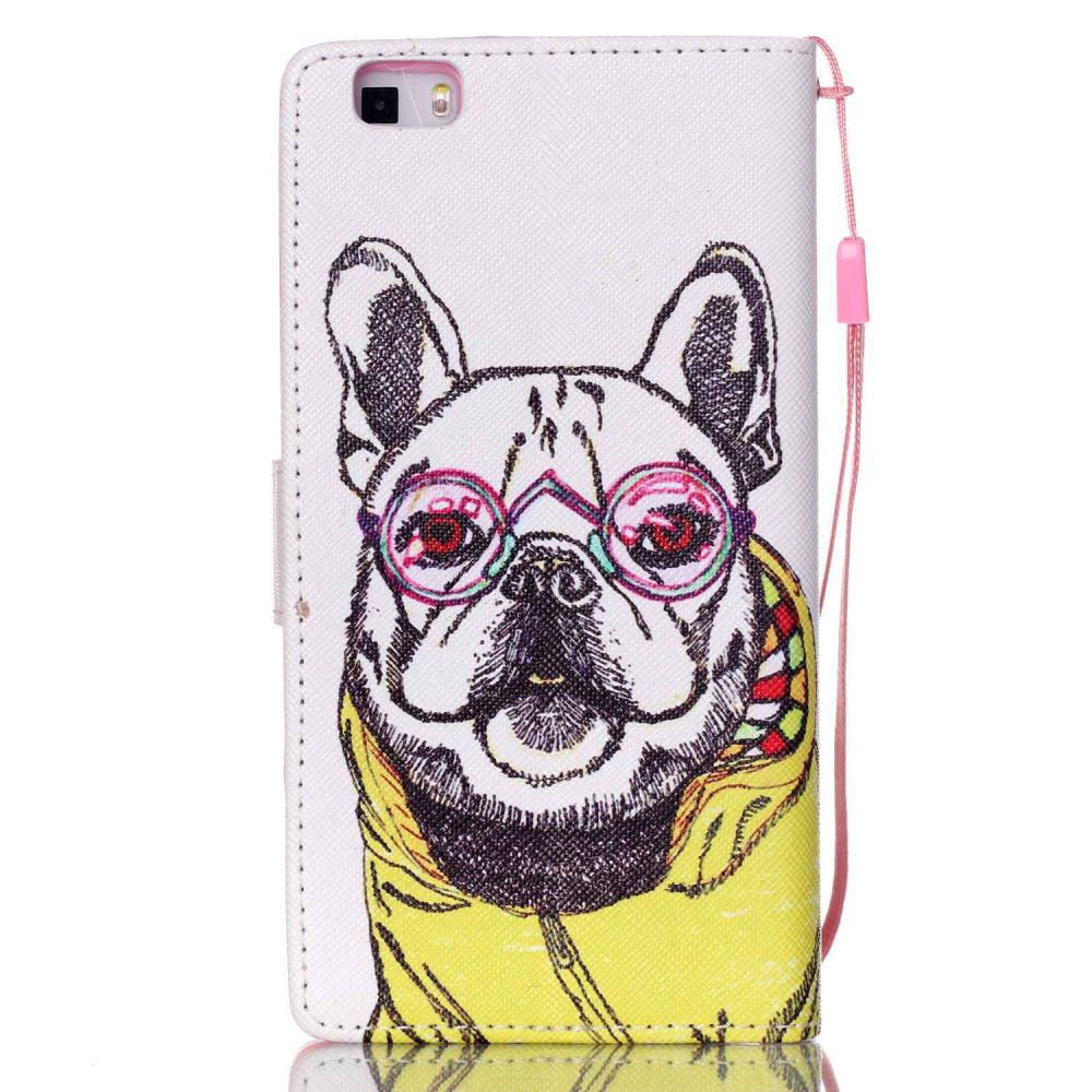 Huawei P8 LITE case wallet leather case printed