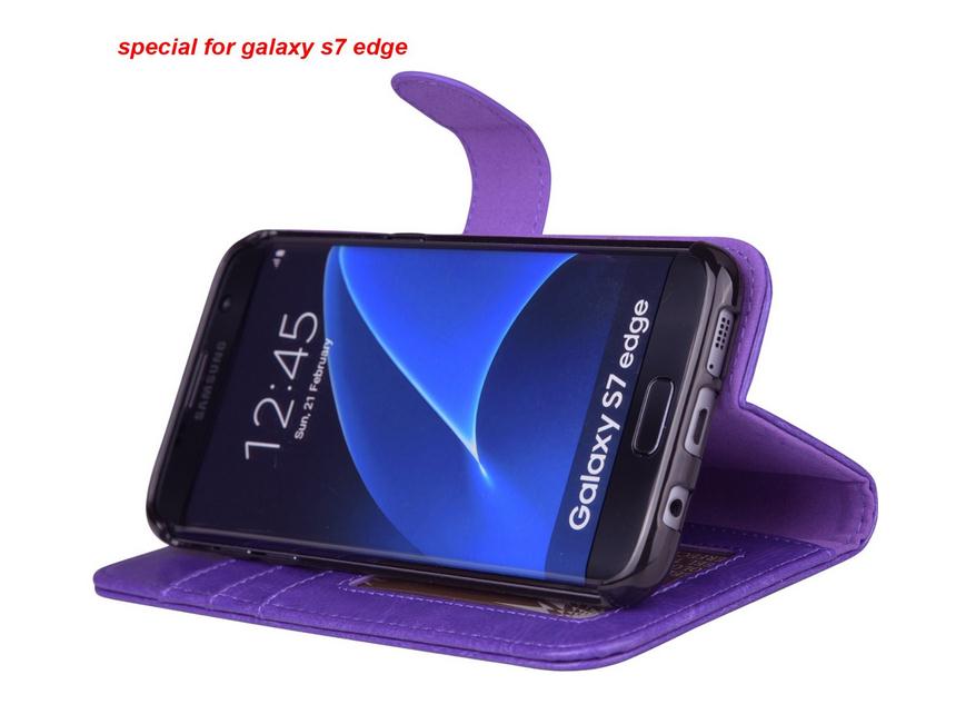 Galaxy S7 edge vintage fine leather wallet case