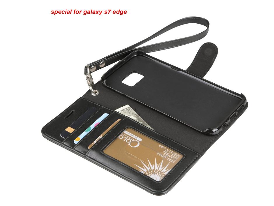 Galaxy S7 edge vintage fine leather wallet case