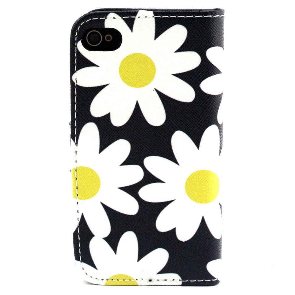 iPhone 4 4s case wallet leather case printed